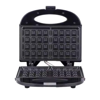 Aparat de facut waffle, 750W, placi neaderente, termostat, clapeta de blocare